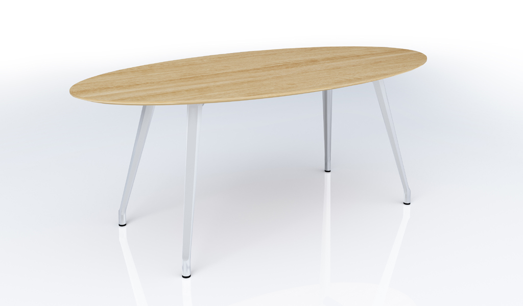 ‘Varna’ 7 Feet Oval Shape Meeting Table in Light Oak