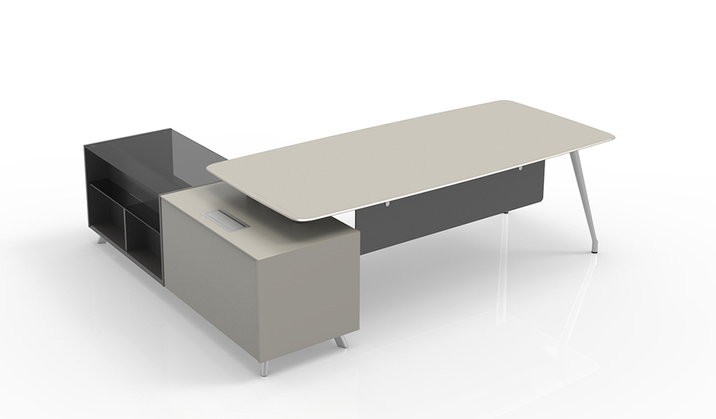 ‘Varna’ 8 Feet Office Table in Glossy Lacquer Finish
