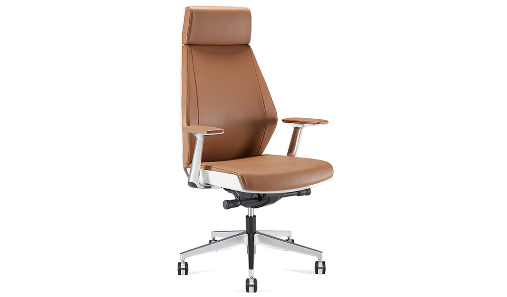 ‘Coupe’ Executive Office Chair In Tan Leather