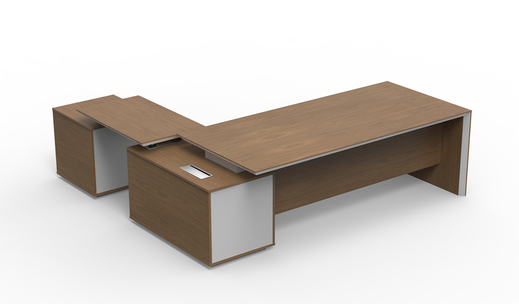 ‘Sirius’ 8 Ft Desk With Height Adjustable Side Cabinet