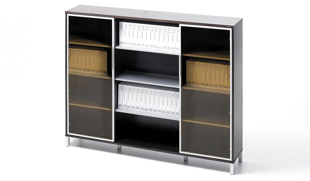‘Eazy’ Glass Door Bookshelf & Filing Cabinet